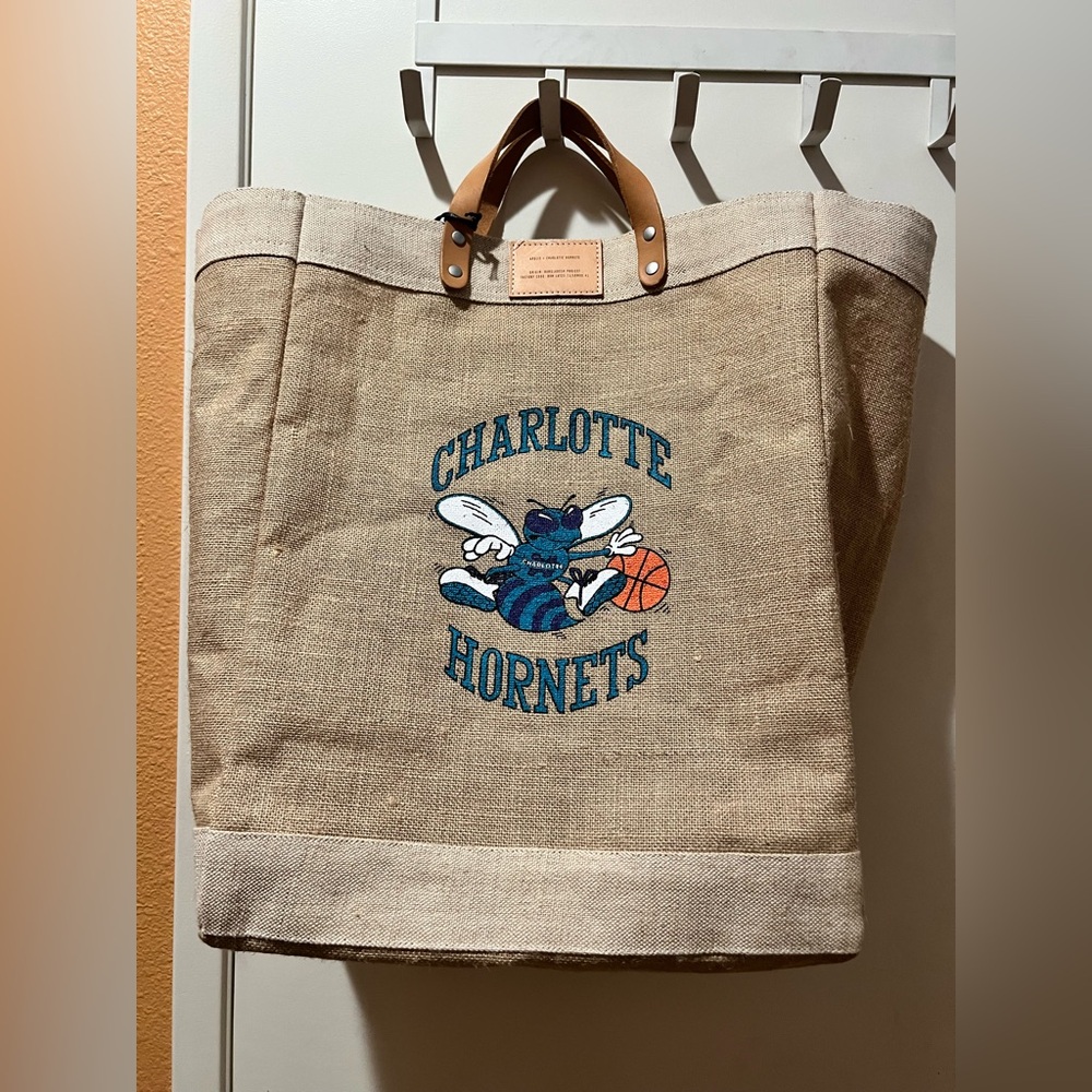 Charlotte Hornets Canvas Tote Large Bag W14xL18 Great for storage and personal